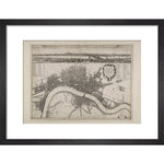Wenceslaus Hollar's Map of London print in black frame