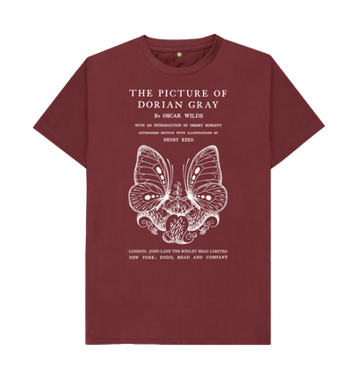 Red Wine The Picture of Dorian Gray in white T-shirt