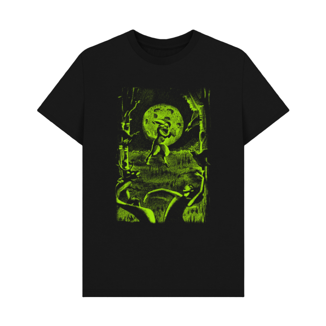 Black Printed T-shirt The Horned God