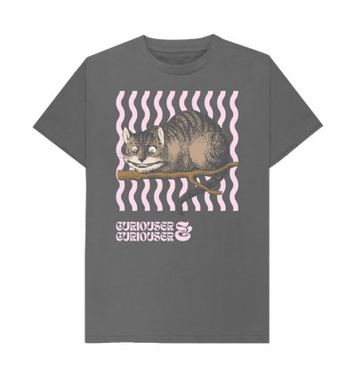 Slate Grey Curiouser & Curiouser Cheshire Cat T-shirt