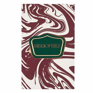 Bibliophile enamel pin badge with backing card