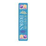 Raised by books matte card bookmark in bright colours