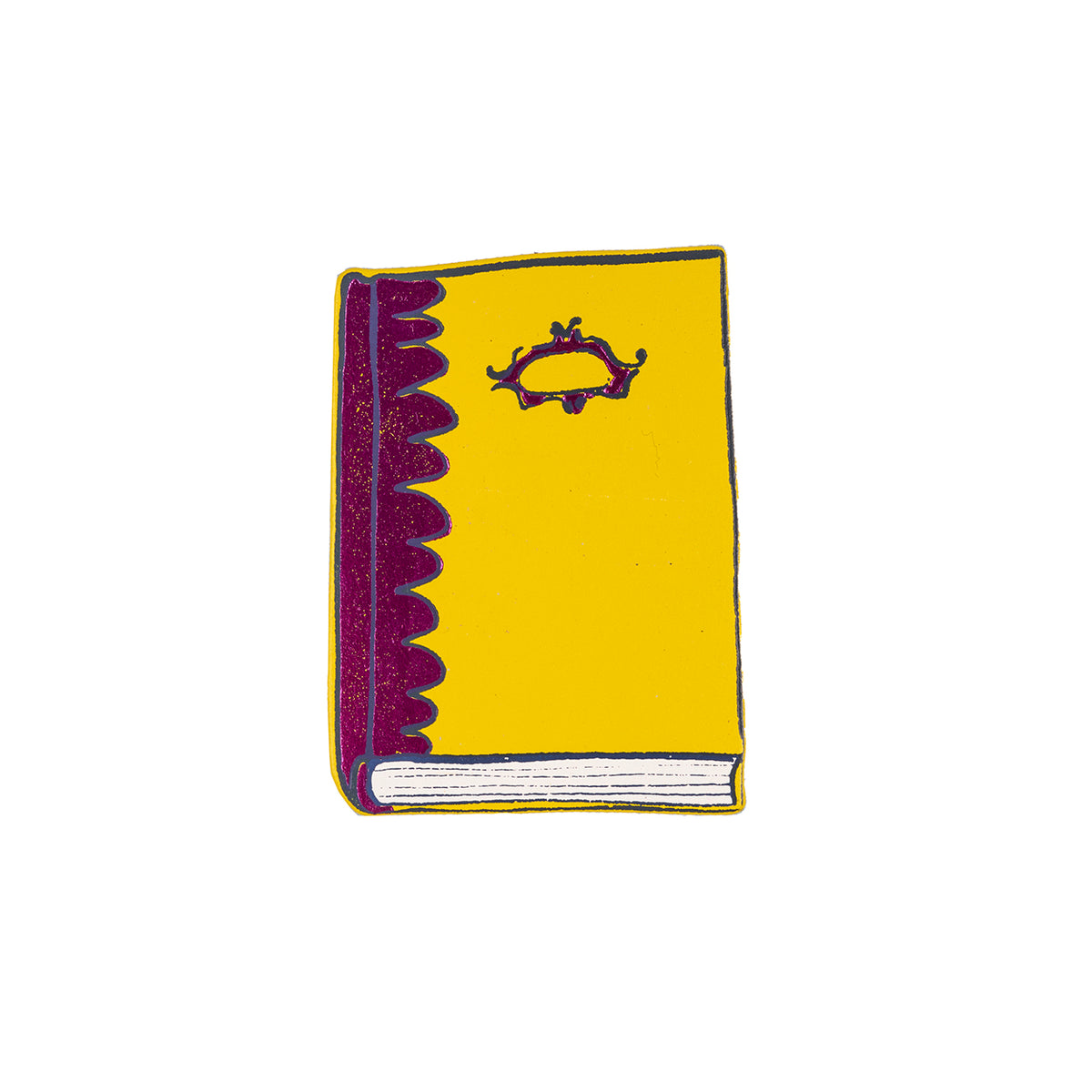 Yellow and Purple Book Coaster