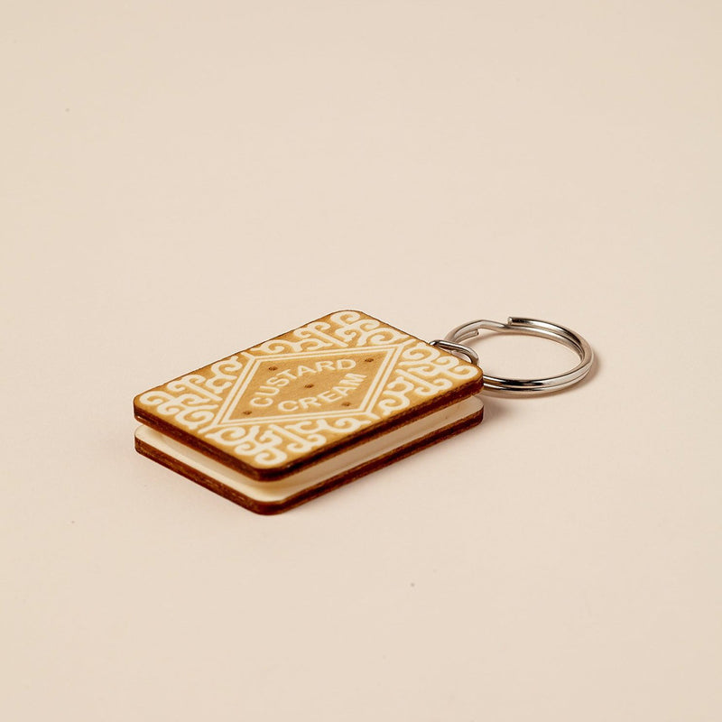 Custard Cream Keyring