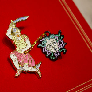 Perseus & Medusa Pin