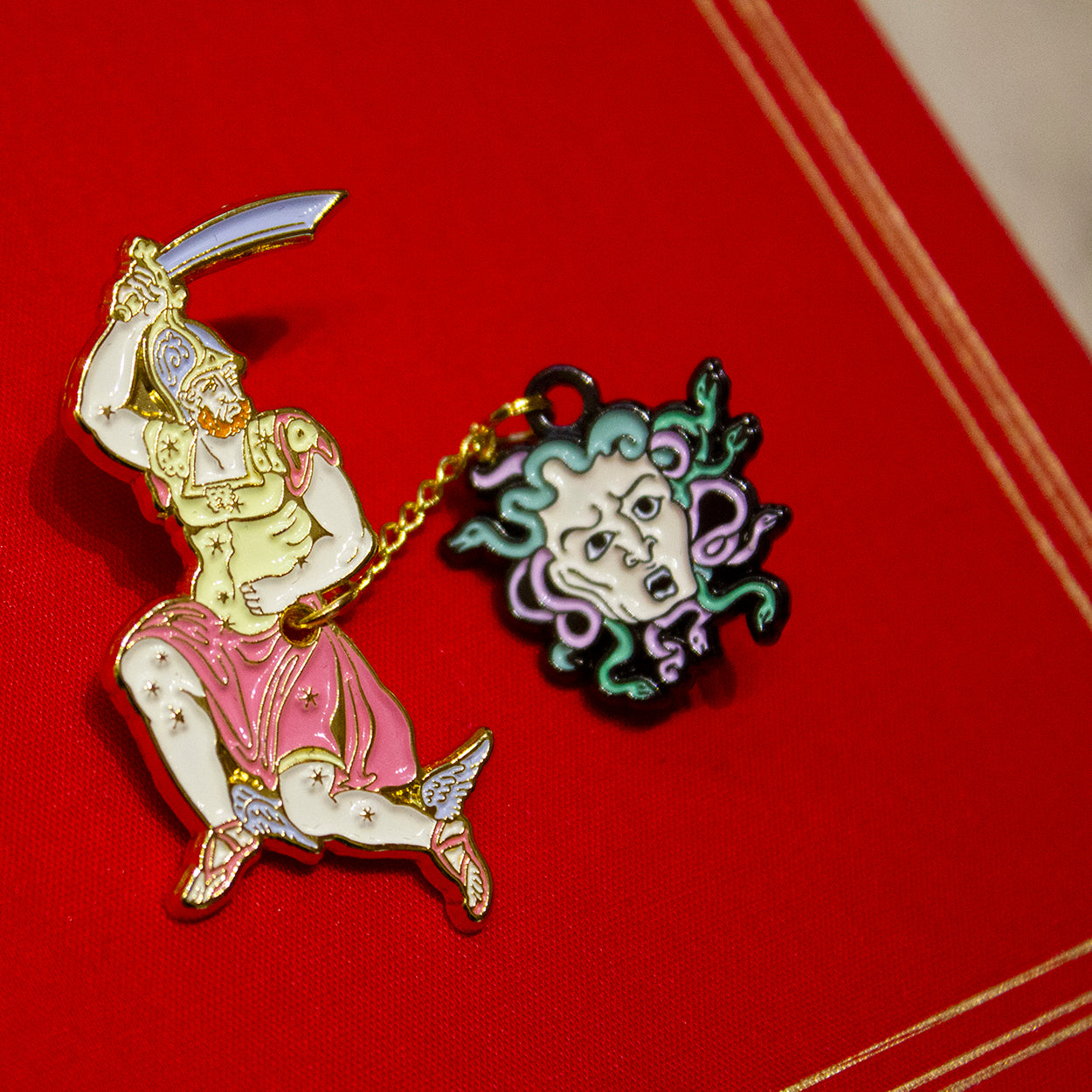 Perseus & Medusa Pin