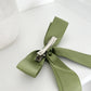 Green Ribbon Bow Clip