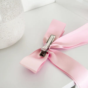 Pink Ribbon Bow Clip