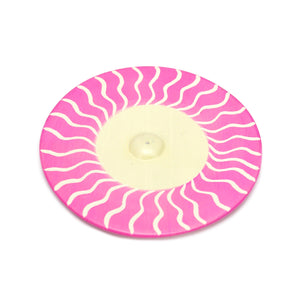 Pink Waves Soapstone Incense Holder