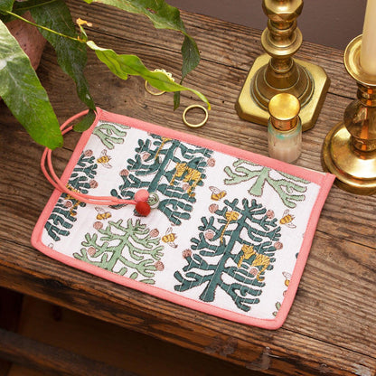 Monkey Puzzle Block Print Pouch 