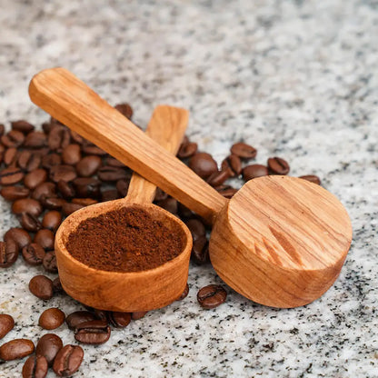 Olive Wood Flat Base Coffee Spoon
