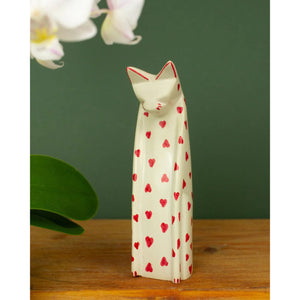 Soapstone Heart Cat