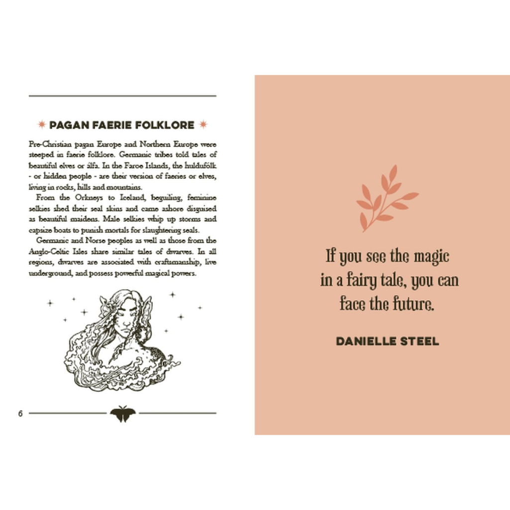 Book page with text and illustration on a white background