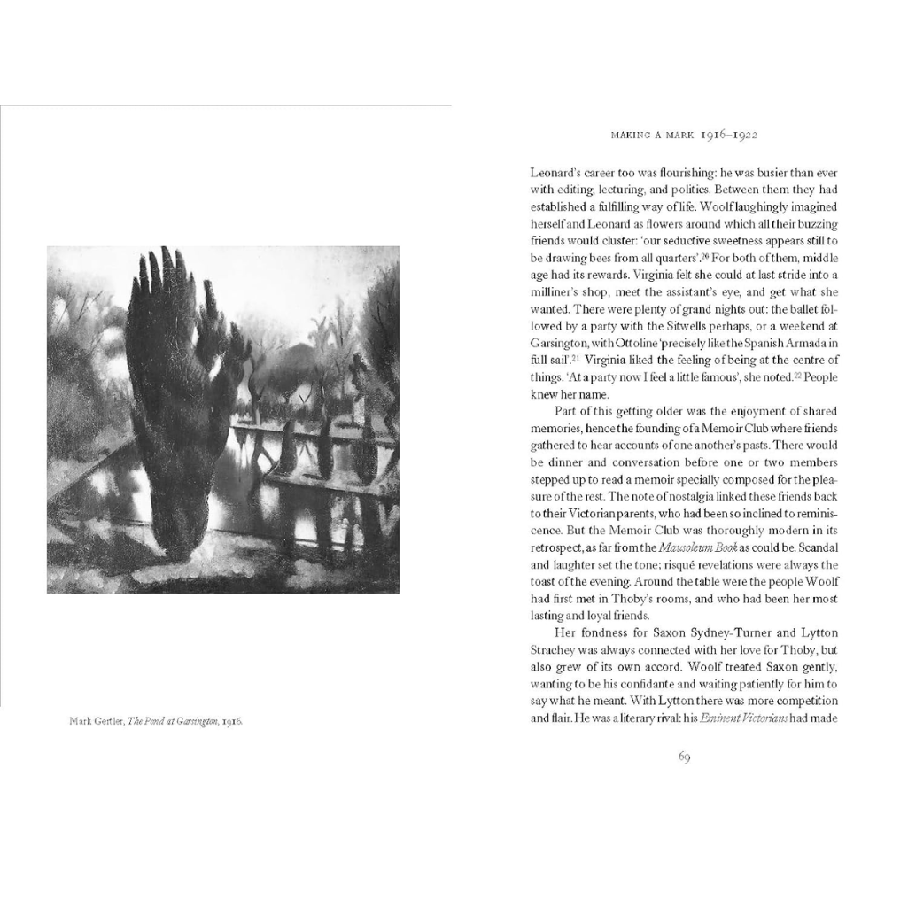Black and white photograph of a hand reaching out with text on a white background