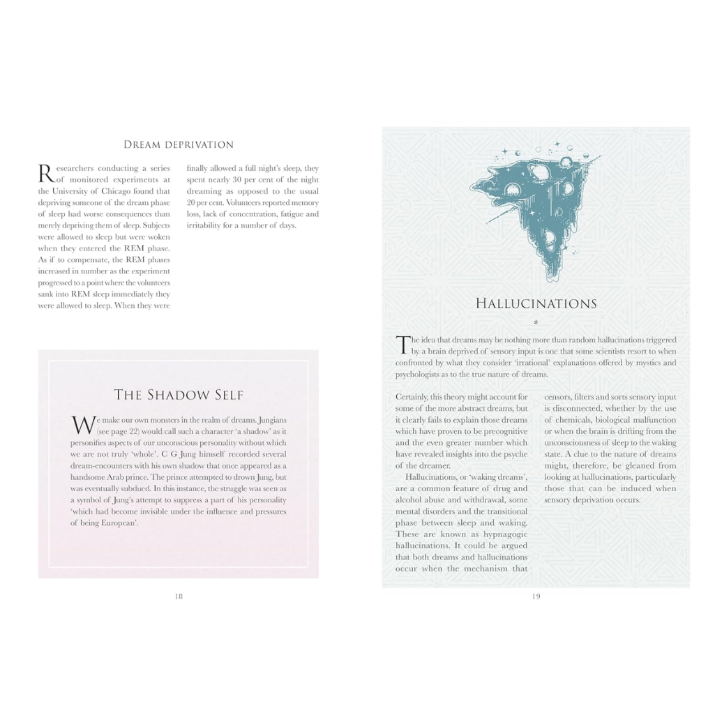 Book pages with text and a diagram on a white background