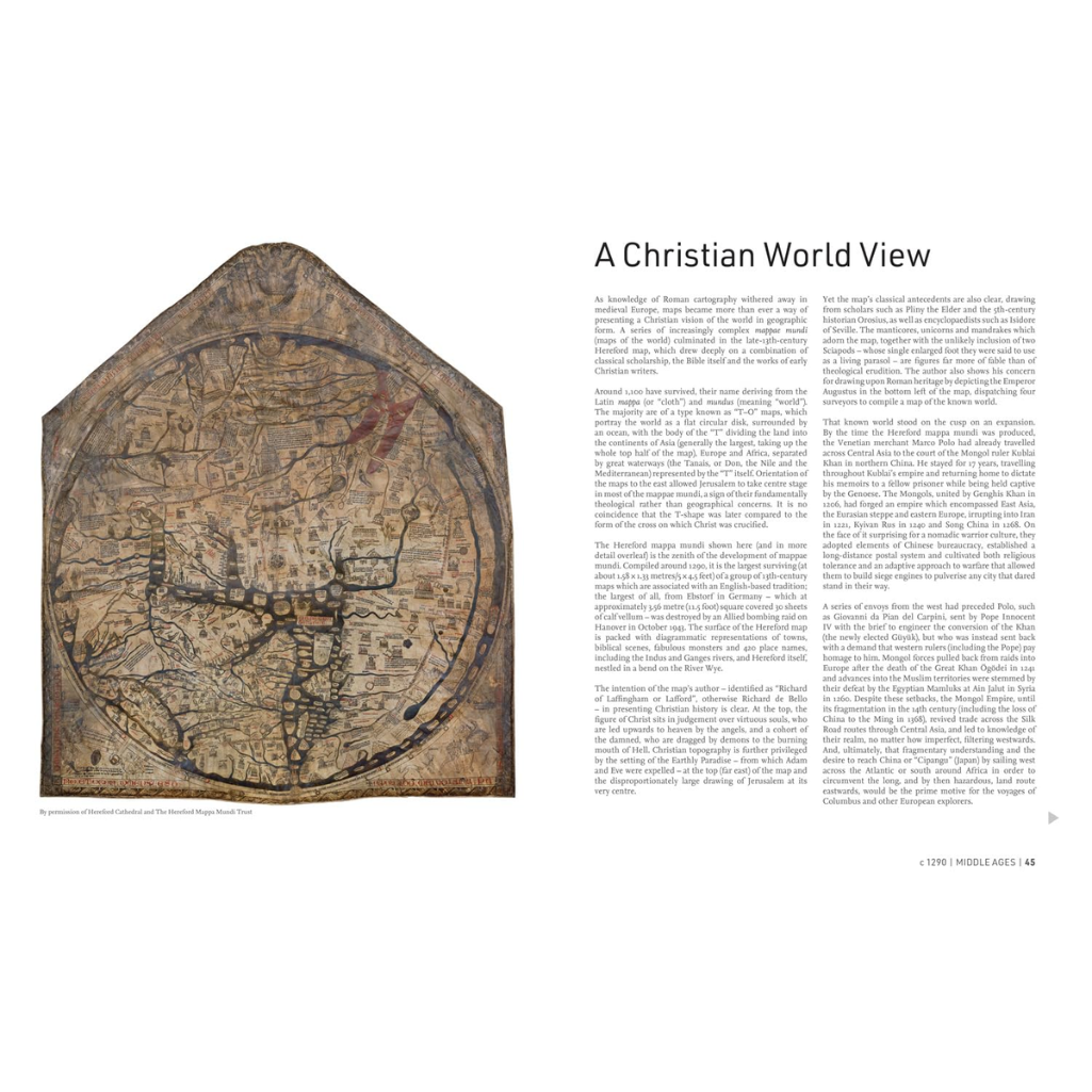Map of the world with text on a white background