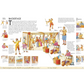 Illustrated backstage scene with stage performers and equipment, labeled for educational purposes.