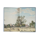 Notebook with a landscape illustration on the cover