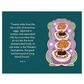 Illustration of pies on a plate with text on a dark green background