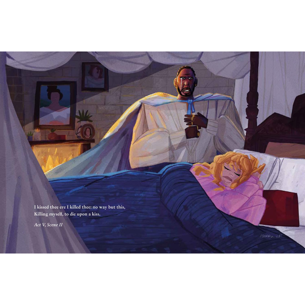 Illustration of a man and woman in bed with text on a white background