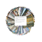 Circular arrangement of postcards with various images and text on a white background