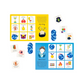 Educational cards with colourful illustrations on a white background