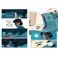 Comic book page with character reading a letter at night