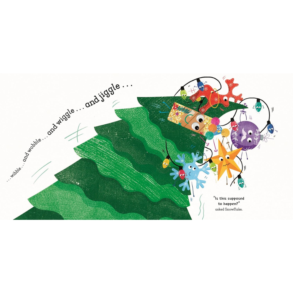Illustration of colorful characters on a green hill with text