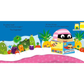 Illustration of a character reading a book titled 'Supertato' with colorful vegetables in the background.