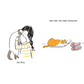 Cartoon of a person hugging a cat with another cat approaching, labeled 'You smell' and 'Take that, you furry interloper'.