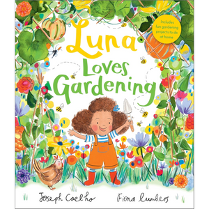 Luna Loves Gardening by Joseph Coelho, Front Cover Image