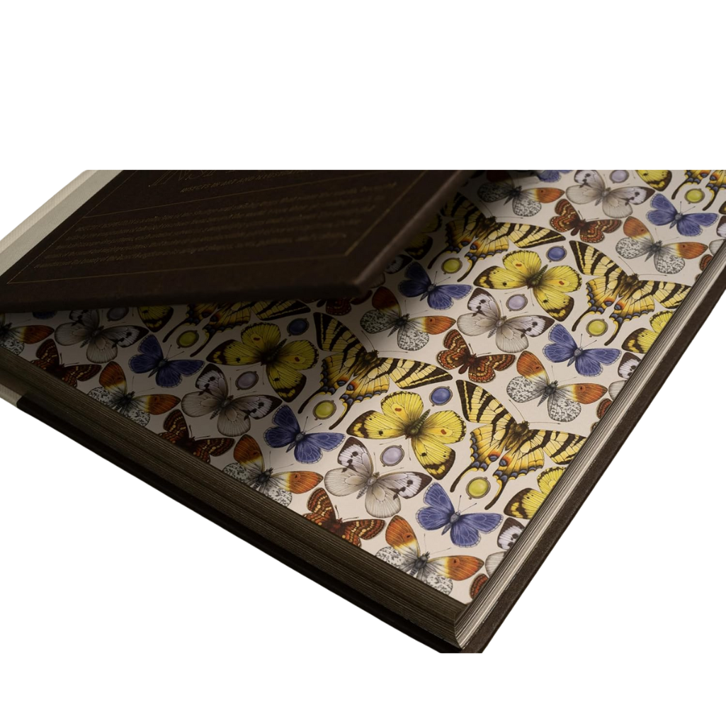 Doormat with butterfly pattern on a white background