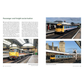 Magazine layout with train images and text on a white background