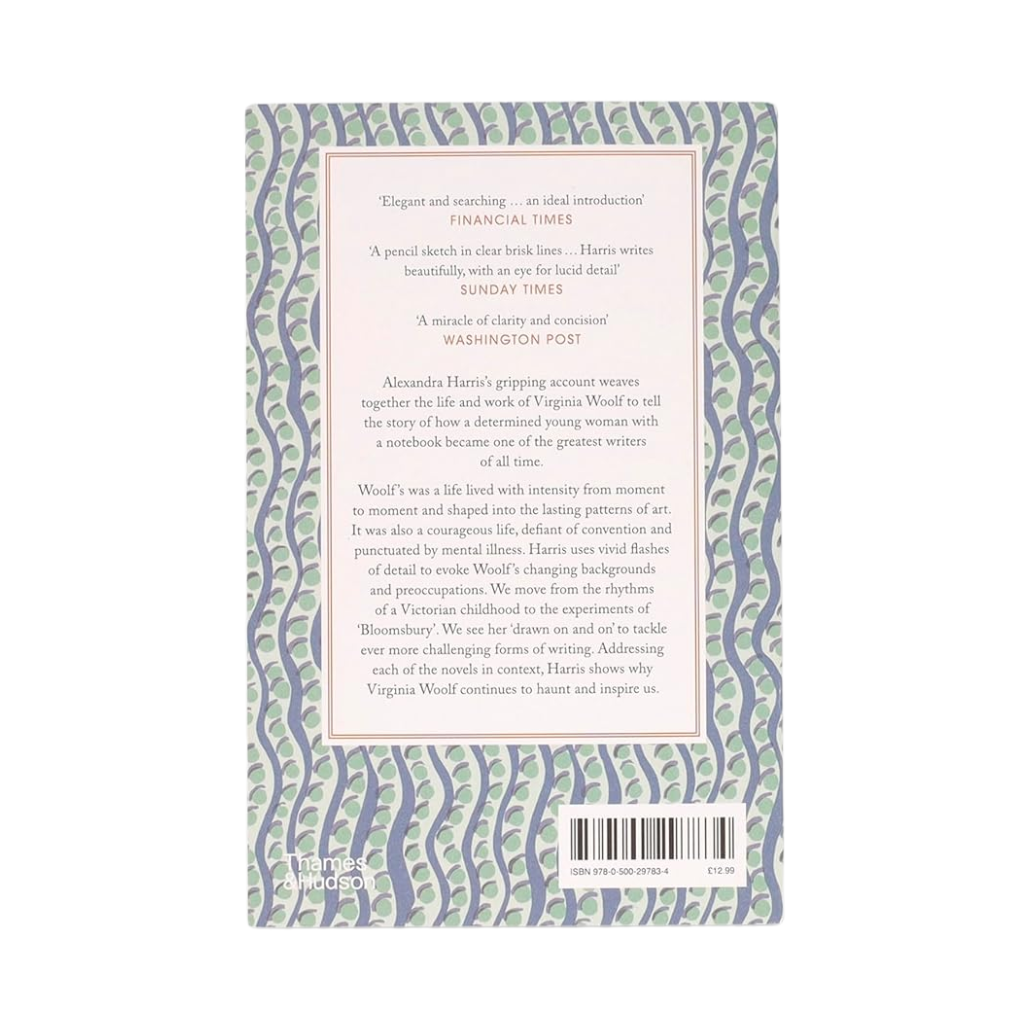 Book cover with text and decorative patterns on a white background