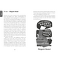 Book page with text about Margaret Atwood and an illustration of a hand holding books.