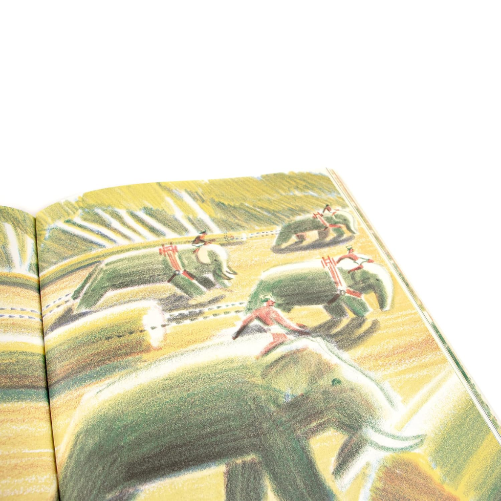 Book with illustrations of a bull and a matador on a yellow background