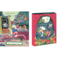 Illustrated book cover with colorful scenes and characters, including a mermaid and children.