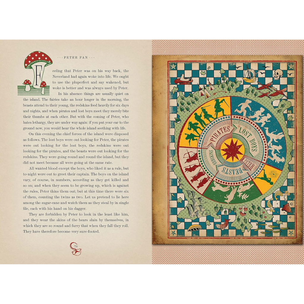 Peter Pan by J.M. Barrie Minalima Edition (Hardback) Internal Spread Image
