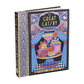 Decorative book cover of 'The Great Gatsby' with colorful design elements.
