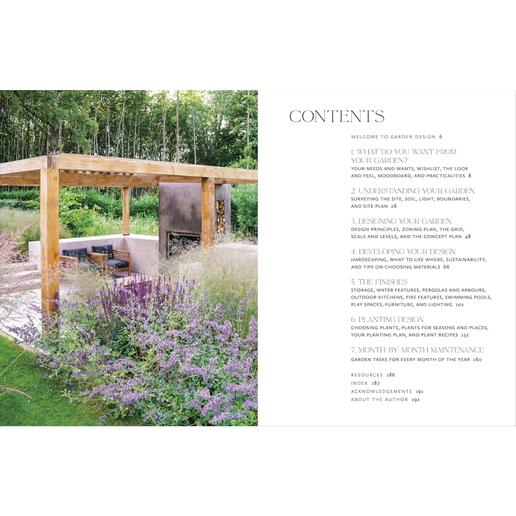 How to Design a Garden, Contents Page Image
