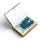 Open book with 'Twilight' cover design on a white background