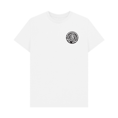 British Library Stamp on White Printed T-shirt