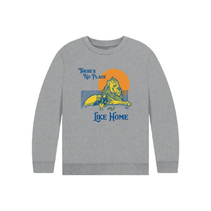 Athletic Grey Printed Kids Jumper Front
