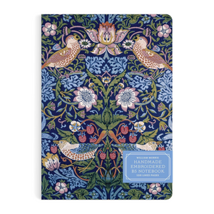 William Morris Strawberry Thief  Embroidered Journal