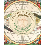 Book cover of 'The Mathematicians' Library' with astrological design and Vitruvian Man illustration.