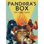 Cover of 'Pandora's Box: The Card Game' with a mythological design featuring a urn and figures.
