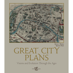 Book cover of 'Great City Plans' with a map illustration on a beige background