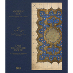 Book cover of 'Golden Ink' with intricate design and text on a blue background