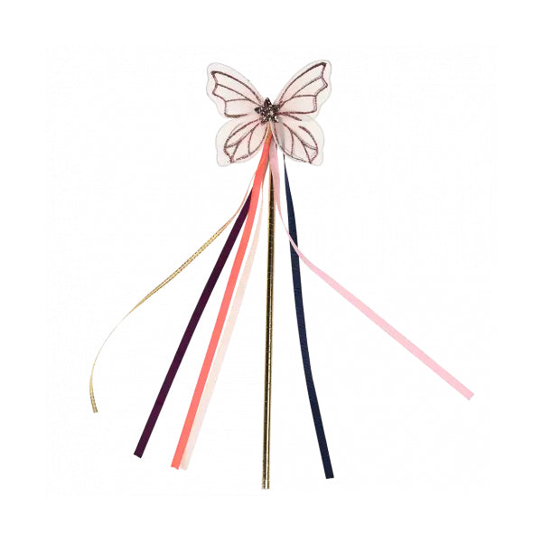 Fairy wings wand on white background