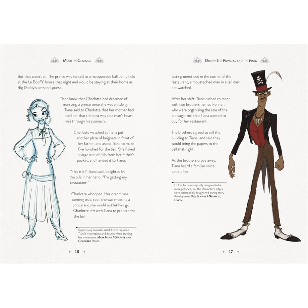 Illustrated book page with characters from 'The Princess and the Pauper' on a white background
